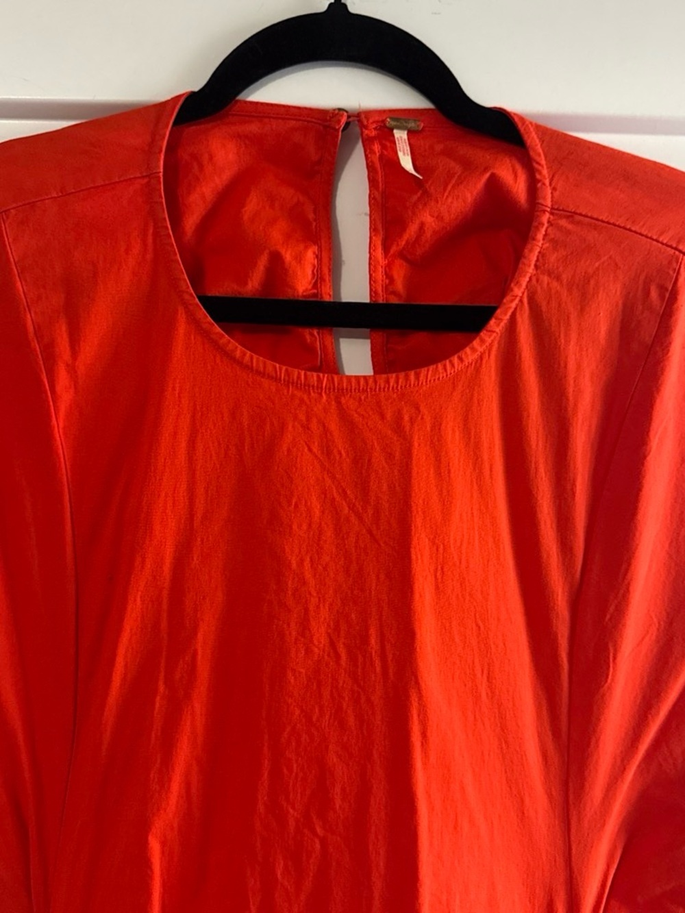 Free People Bright Red Midi Dress with Dolman Sleeves - Picture 2 of 7